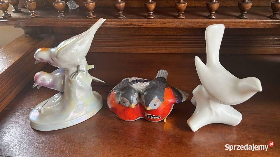 Ceramiczna figurka dwa gile sygnowana Johansson Gdańsk sprzedam