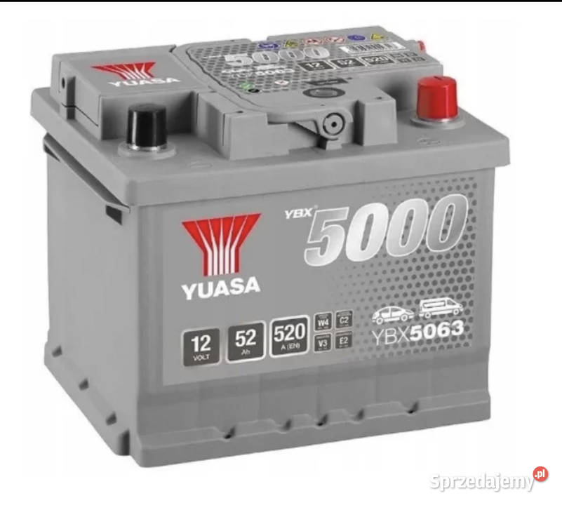 Akumulator Yuasa Silver 12V 52Ah 520A DARMOWA osobowe Motoryzacja Płock sprzedam