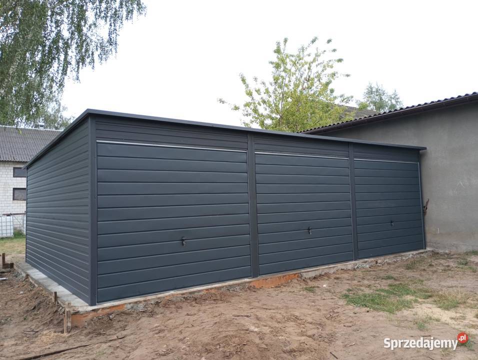 Garaż blaszany antracyt na wymiar zadzwoń Moszczanka