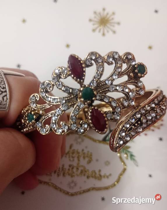 Piękna lśniąca bransoletka mankietowa styl Białystok