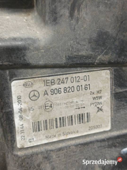 LAMPA PRZÓD LEWA EUROPA W906 9068200161