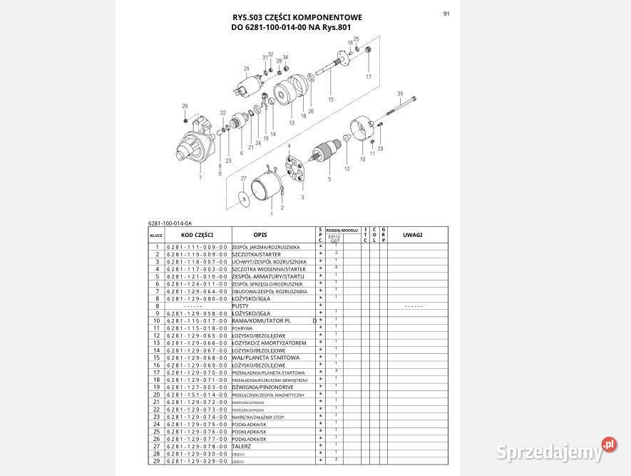 ISEKI SXG323 SXG326 katalog części Kielce