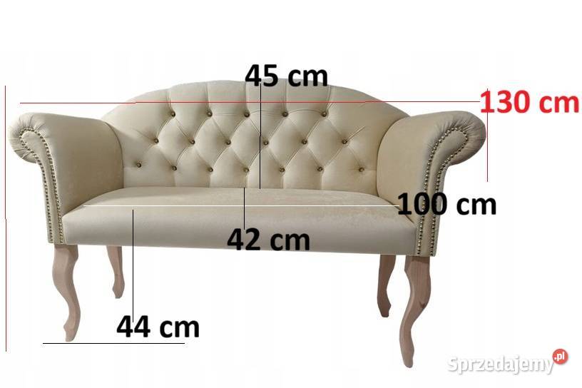 Ławka glamour sofa do poczekalni Zdrowie i Uroda Warszawa