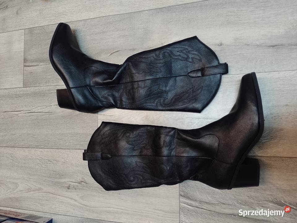40 Czarne wyszywane Kozaki kowbojki NOWE małopolskie Kraków