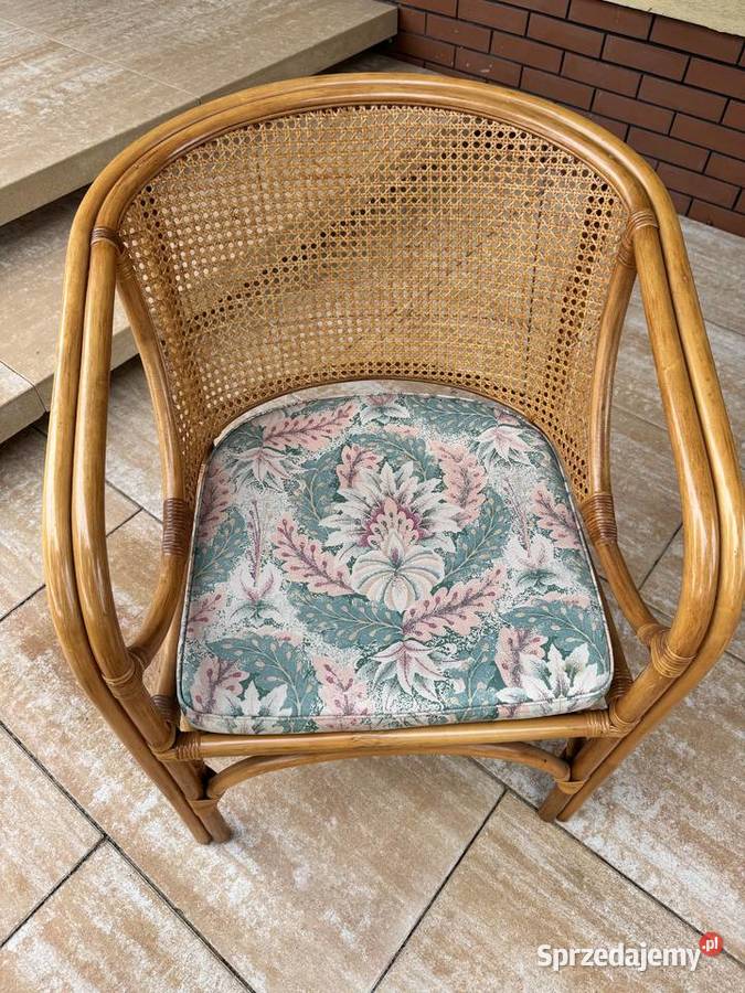 Fotel rattanowy wiklinowy krzesło fotelik z Garwolin