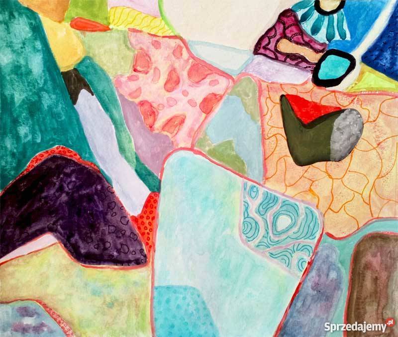 obraz akwarelowy abstrakcyjny abstrakcja 206 Malarstwo Świerzawa