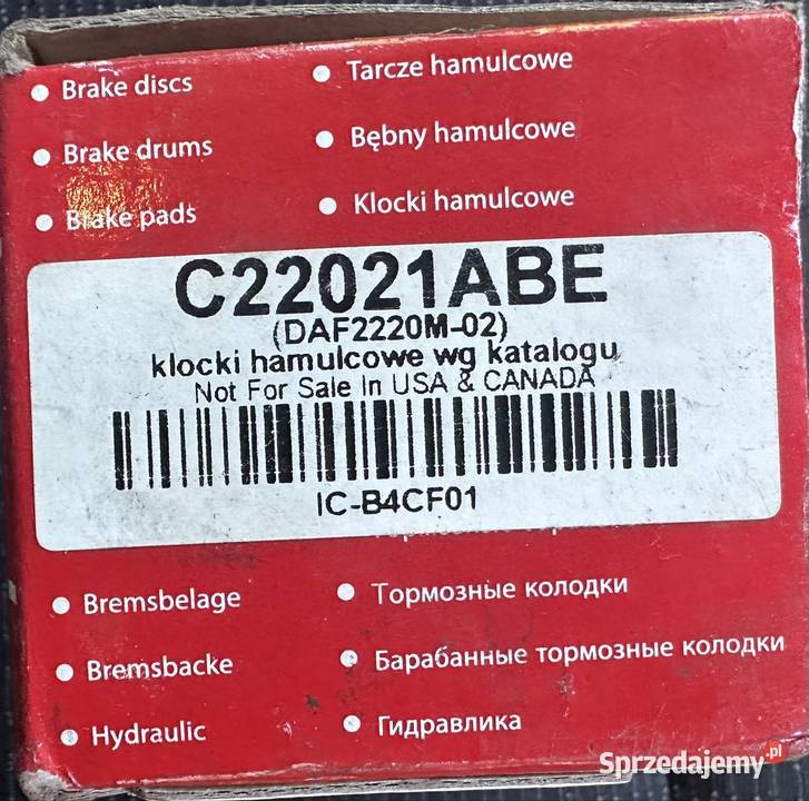 ABE Klocki hamulcowe kpl C22021 osobowe Kielce