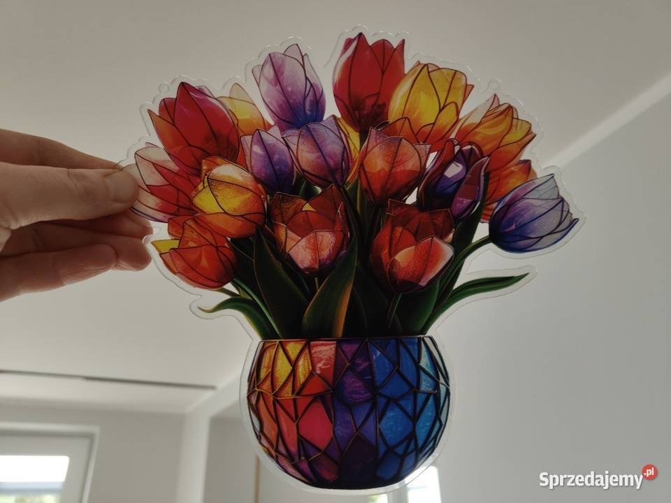 Nowy witraż witrażyk dekoracja okienna łapacz Płock