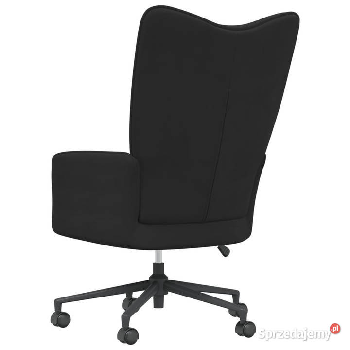 Fotel czarny obity aksamitem WM328178 Warszawa sprzedam