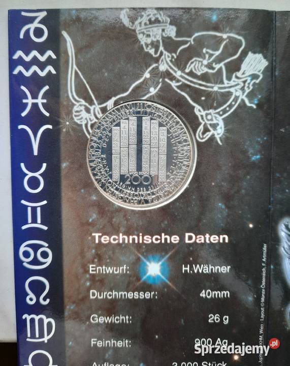 Srebrny Numizmat 2001 I 26g0900 Gliwice