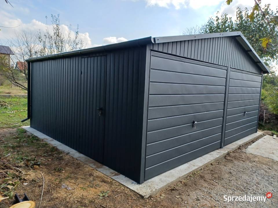 GRAFITOWY Garaż Blaszany 6x6 Garaże Blaszane Sprzedaż Nowy Sącz