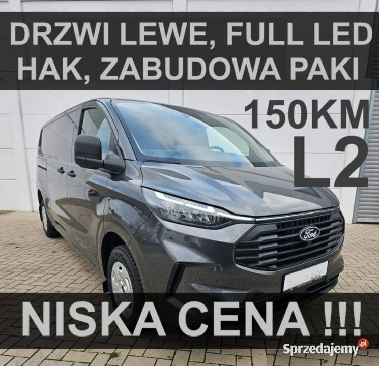 Ford Transit Custom L2 150 Full Led Drzwi Lewe bluetooth Samochody dostawcze Szczecinek