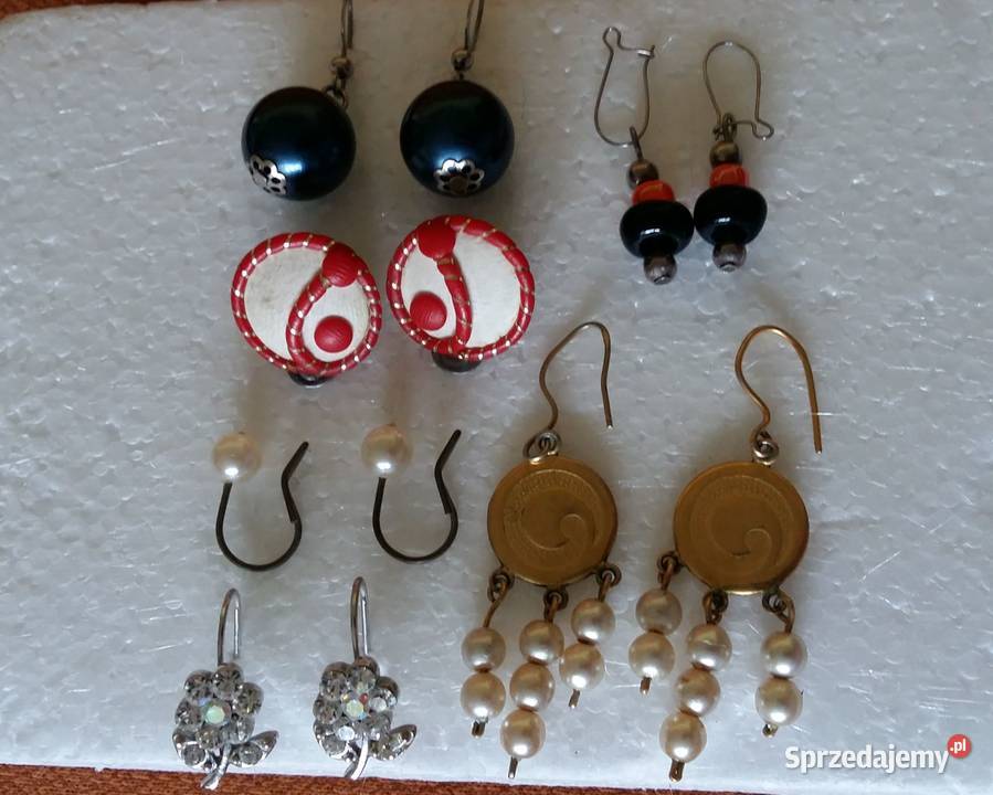 Kolczyki wiszące kwiatki kuleczkiKlipsy Łódź