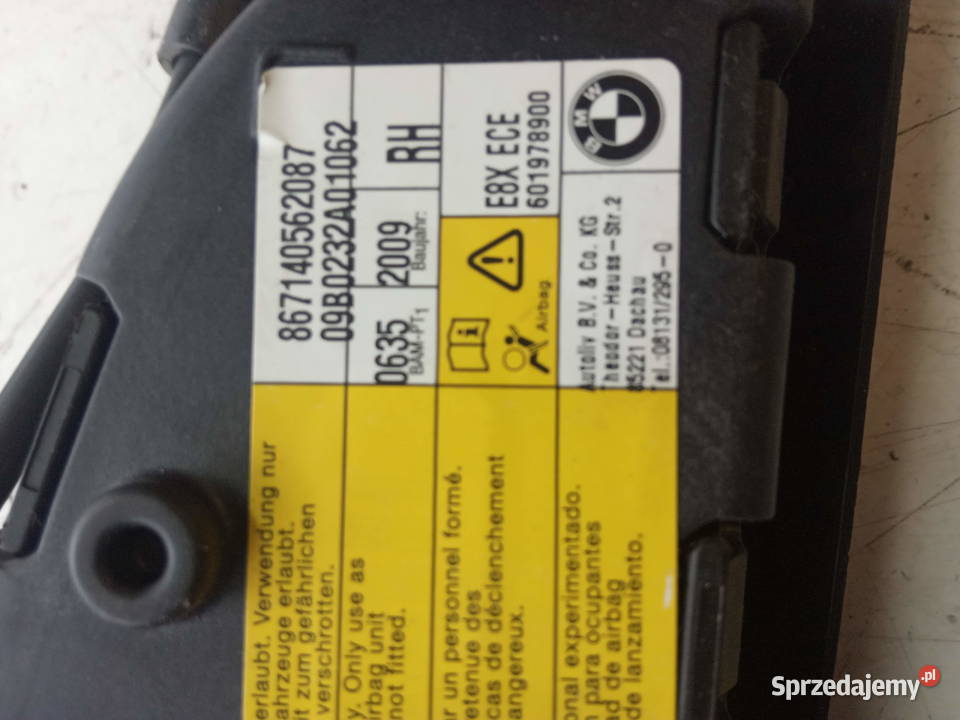 BMW 1 PODUSZKA FOTELA PASAZERA PRAWA osobowe Kobylnica