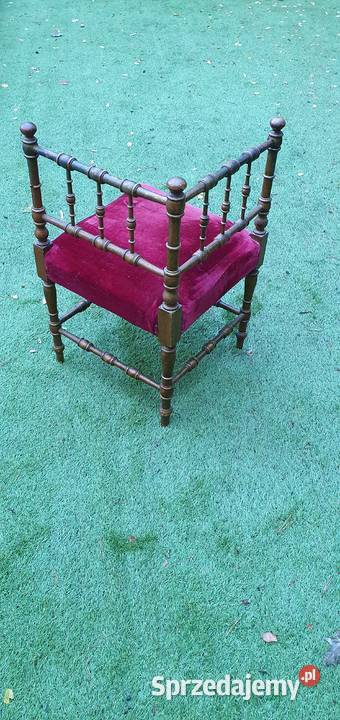 Stylowe krzesło z aksamitem vintage retro Wleń