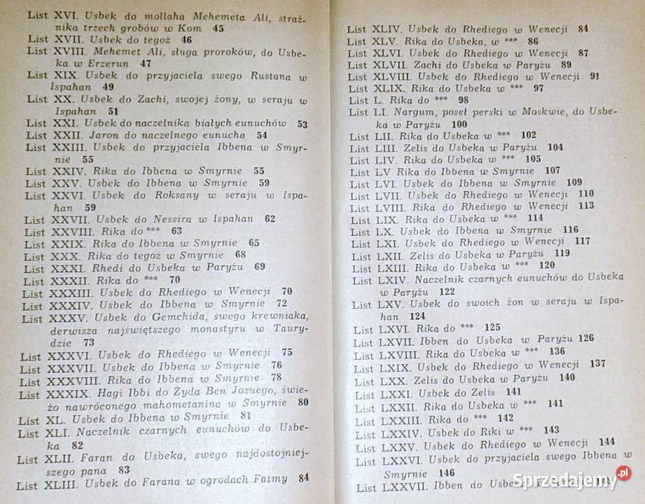 Listy perskie Charles de Montesquieu