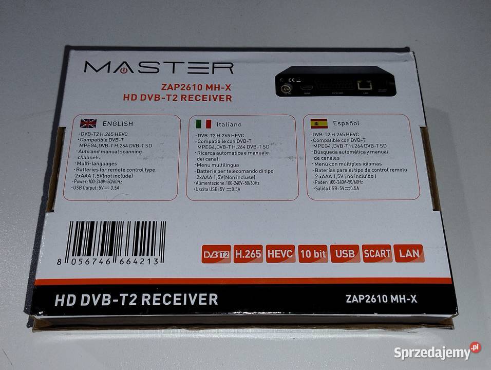 Tuner DVBT2 Master ZAP2610 MHX Komplet Witnica