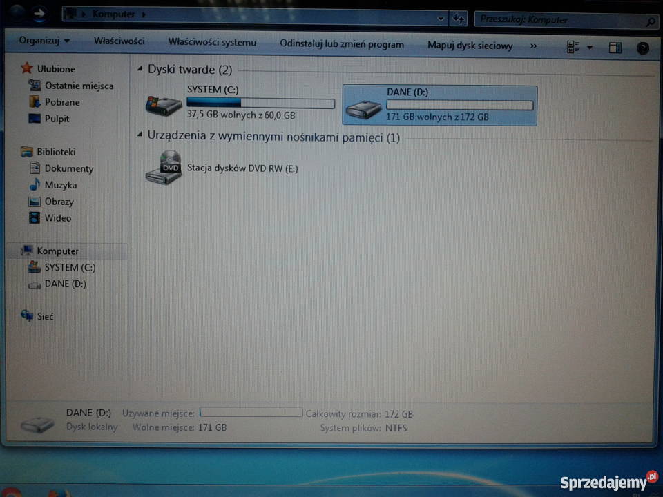 Emachines E725 2x21GHz3G250G 100 sprawny dobra 1280 x 768 mazowieckie Warszawa