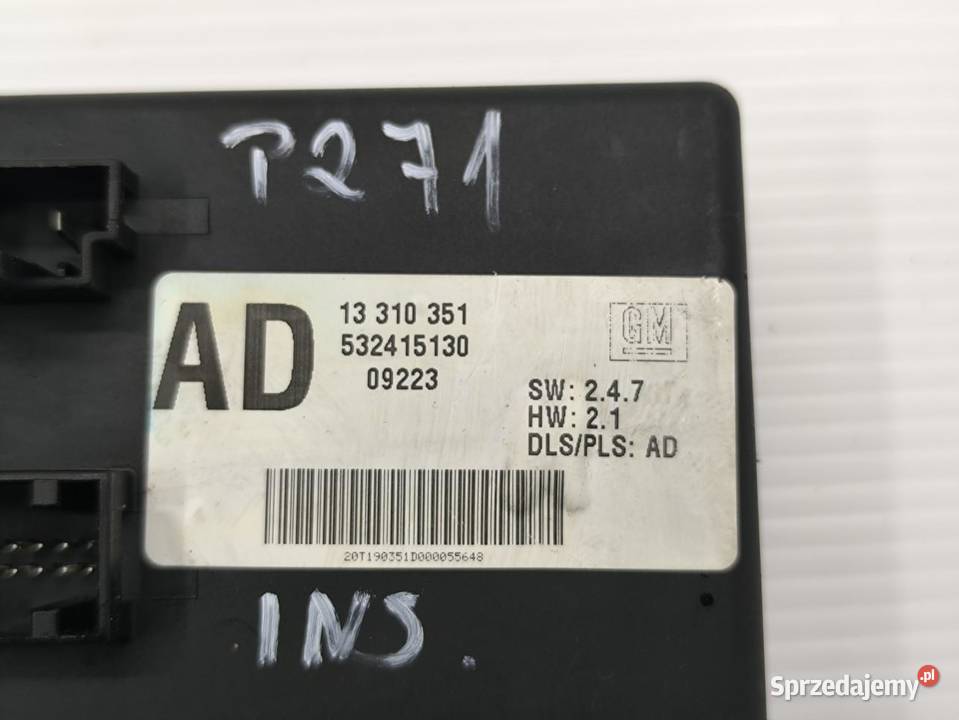 MODUŁ HAKA OPEL INSIGNIA A 20CDTI 13310351 osobowe
