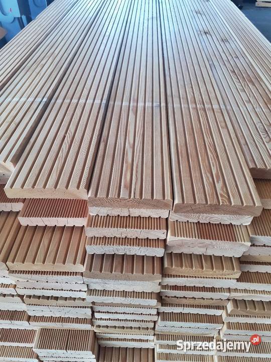 Deska tarasowa modrzew syberyjski 27x142mm KLASA Zielona Góra