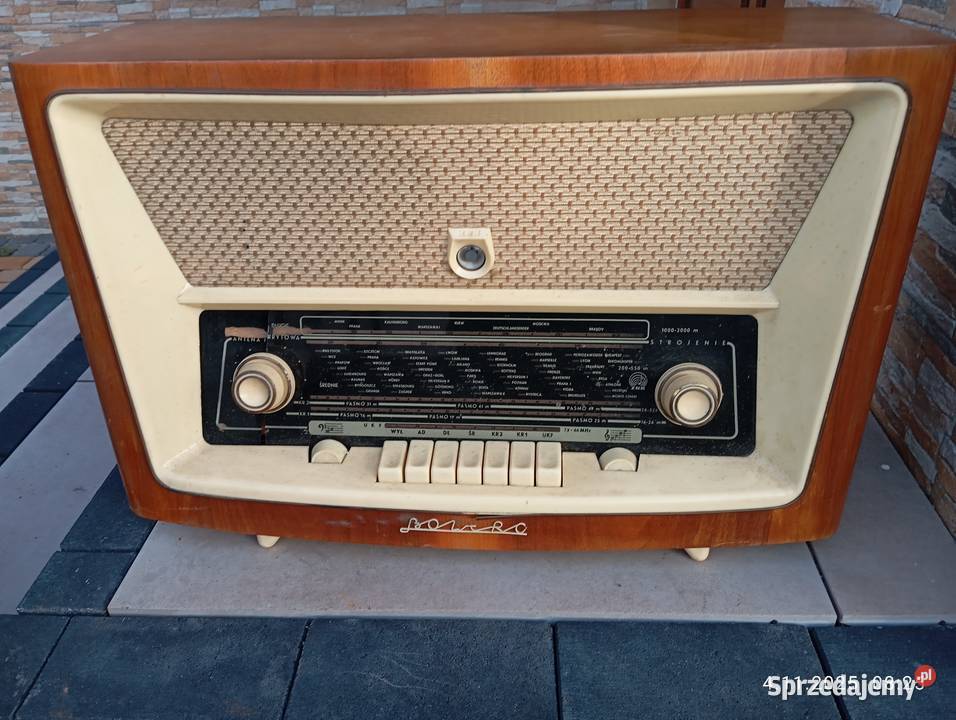 Radio retro drewniane PRL Kielce