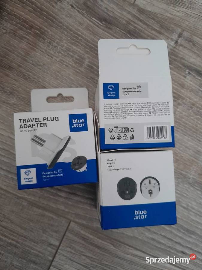 Adapter podróżny GO TO Europe Type E 16A biały małopolskie Wieliczka