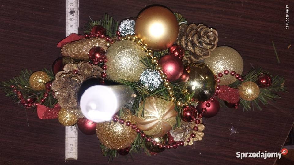 Stroik świąteczny bożonarodzeniowy średnica 35 małopolskie Koszyce