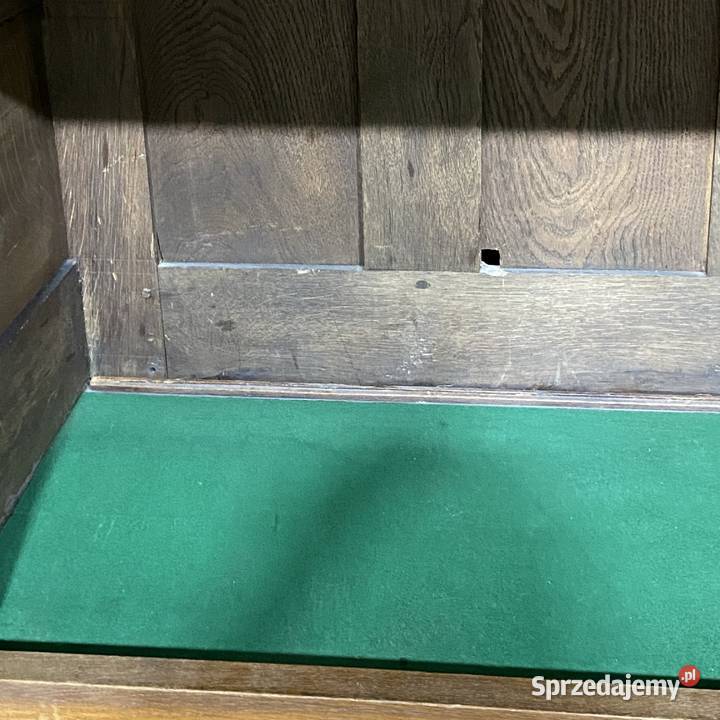 Szafa dwudrzwiowa z litego dębu intarsje Niemcy Budno