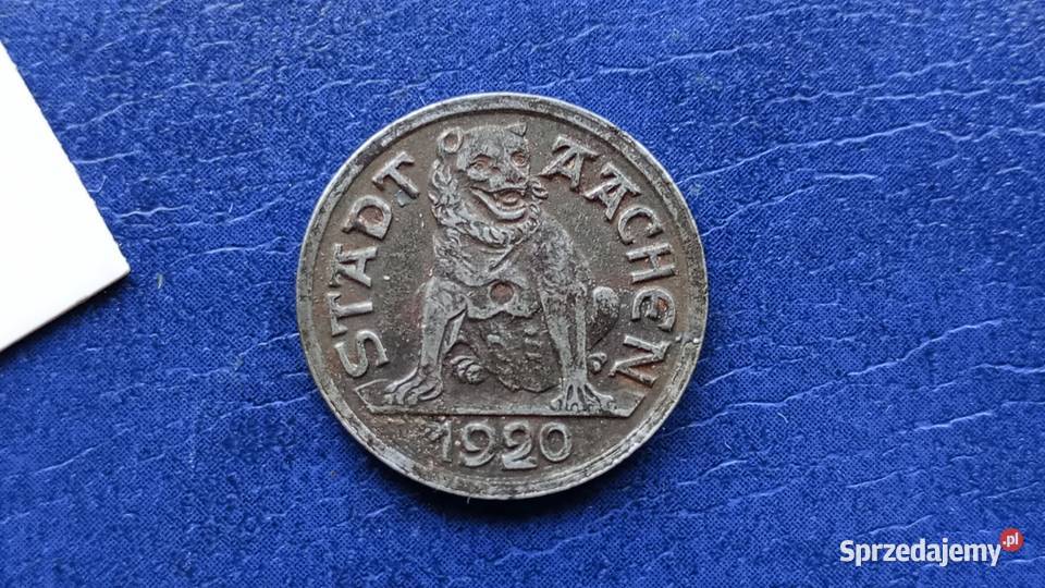 Stare monety 10 fenig 1920 Akwizgran NIemcy podkarpackie Lesko sprzedam