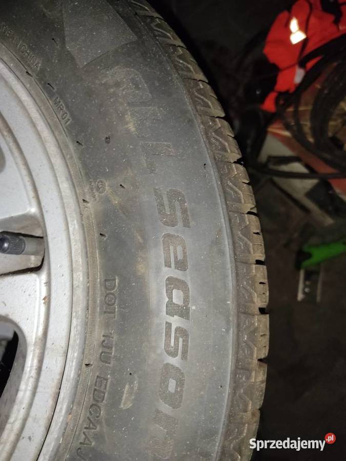 Opony wielosezonowe 17565r14 z felgami 4x98 śląskie Gostyń sprzedam
