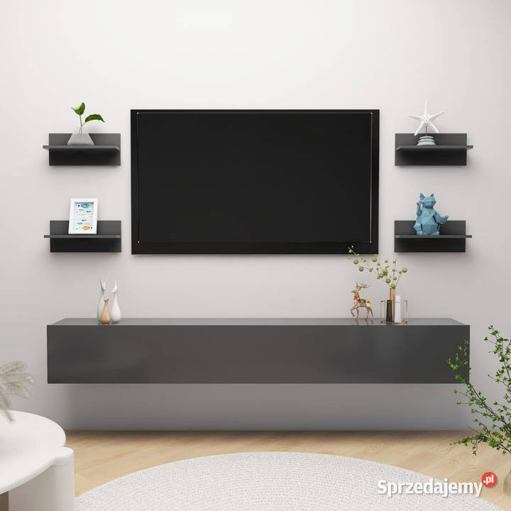 Półki ścienne 4 szare 40x115x18 WM807302 Warszawa sprzedam