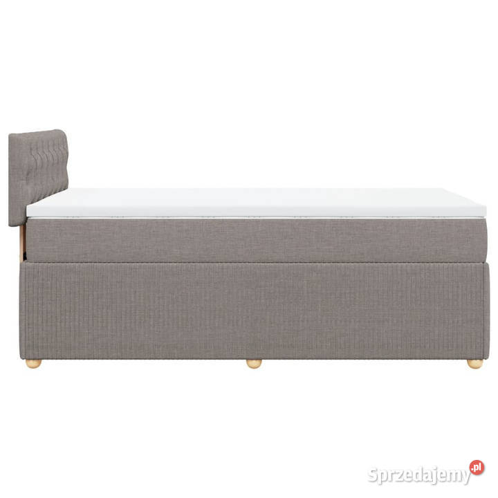 Łóżko kontynentalne z materacem taupe tkanina 100cm mazowieckie Warszawa