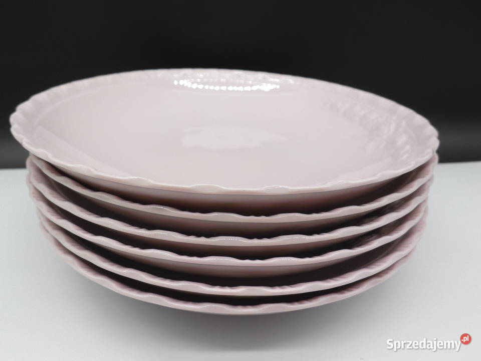 Porcelanowe talerze głębokie do zupy 6 Raszków