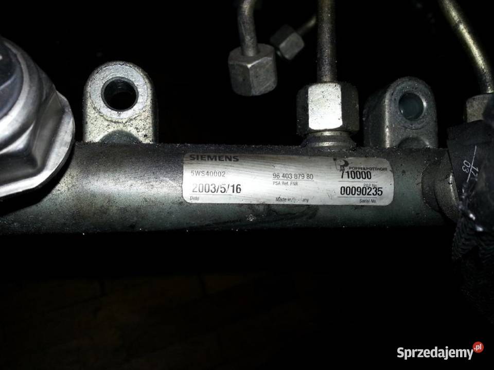 listwa wtryskowa siemens 5WS40002 20hdi RHY