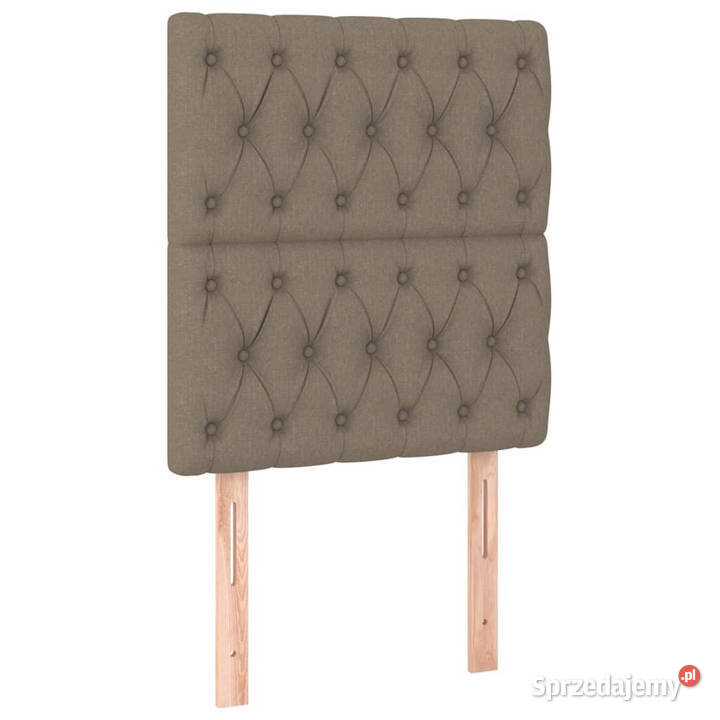 Łóżko kontynentalne z materacem taupe tkanina 128cm Warszawa