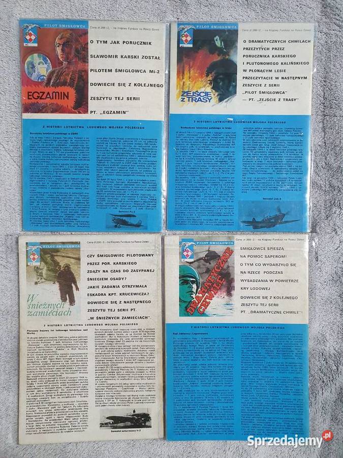 Pilot Śmigłowca zestaw 4 komiksów 2 wydanie 1989 Gdynia