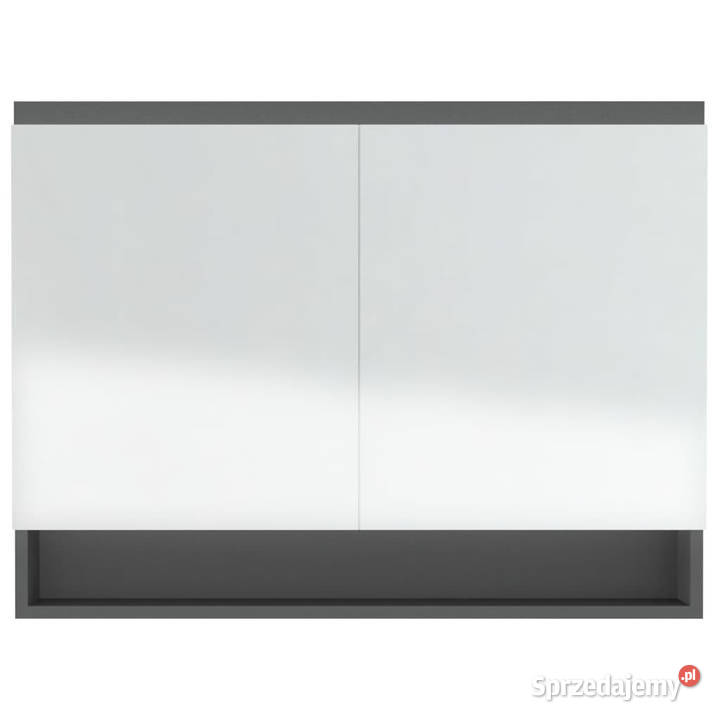 Szafka łazienkowa z lustrem 80x15x60 MDF szara Warszawa