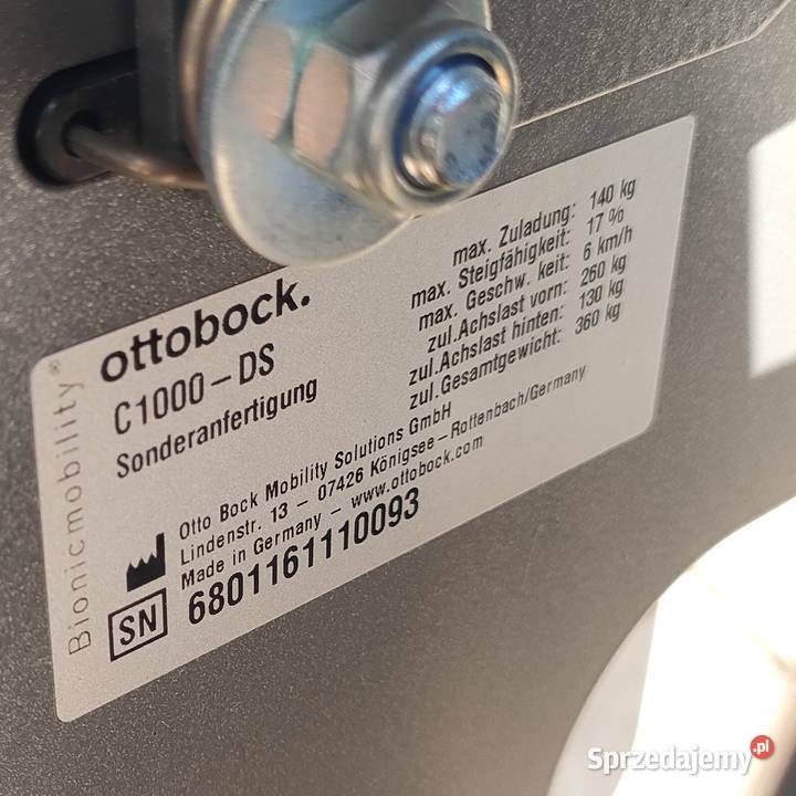 Wózek inwalidzki elektryczny Ottobock C1000 DS Milanówek