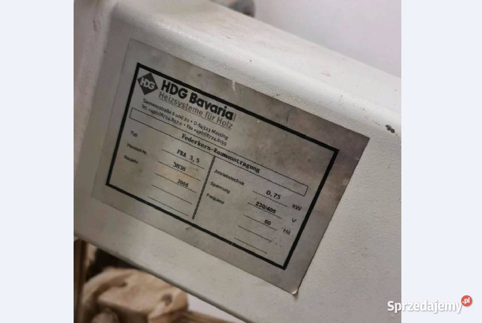 TANIE GRZANIE HDG 200kw Zrębka Trociny Pellet i Kraków sprzedam