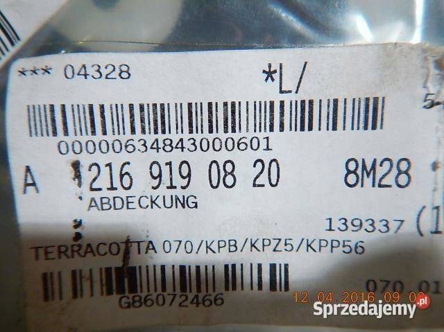 PLASTIK PRAWA OSŁONA FOTELA MERCEDES CL W216 lubelskie