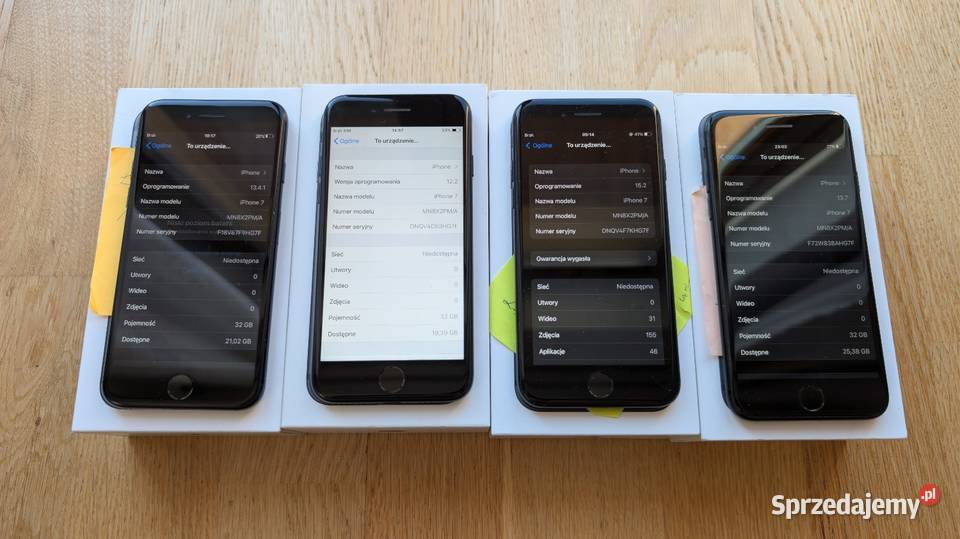 Kilka sztuk IPhone 7 Czarny 32GB bez blokad