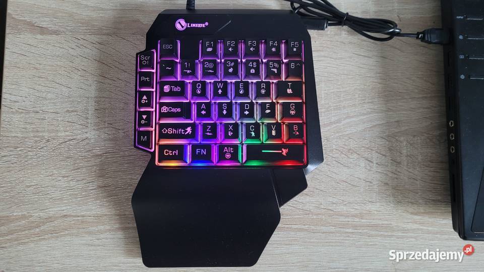 Klawiatura jednoręczna 40 klawiszy podświetlana Elektronika Łódź