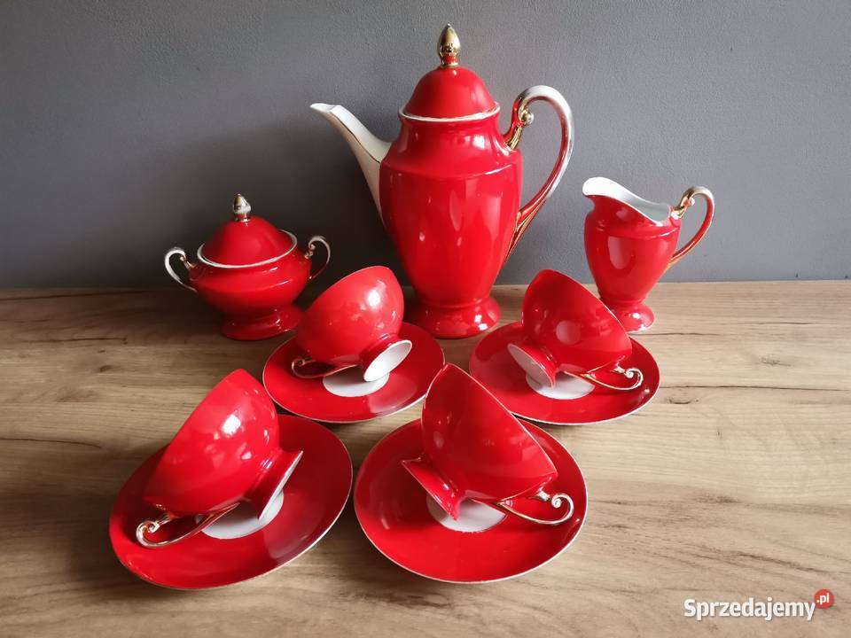 Stary serwis kawowy Giesche Empire porcelana