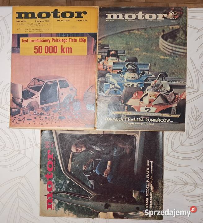 Czasopisma z PRL MOTOR 1977 1978 pakiet 3 Kraków sprzedam