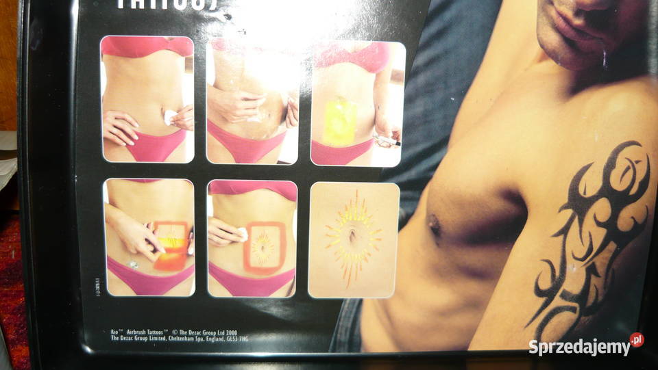Zestaw do malowania tatuaży zmywalnych airbrush podlaskie Sokółka sprzedam