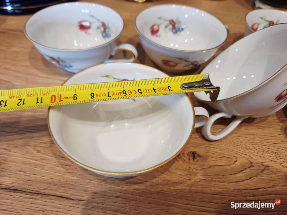 Zestaw 6 Filiżanek porcelana Bavaria Braniewo