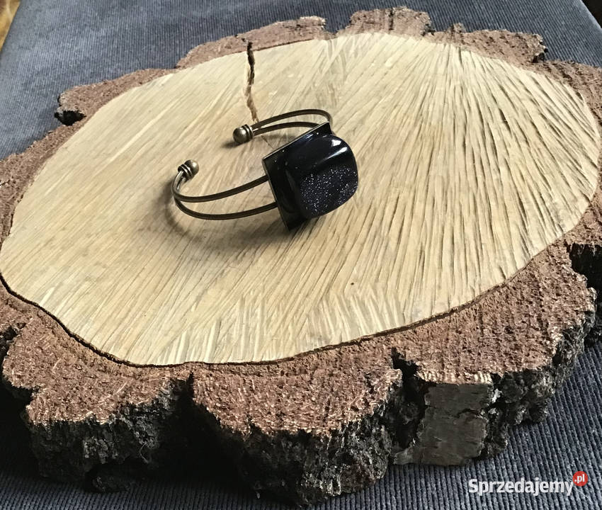 Otwarta bransoletka z dużym kamieniem sprzedam