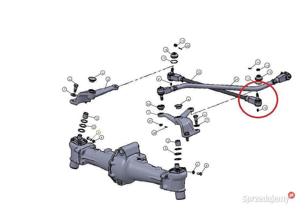 Kalamitka do przedniej osi Mitsubishi VST Tajęcina