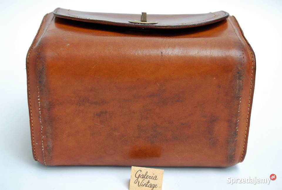Kuferek skórzany torba vintage do ręki skóra Lublin