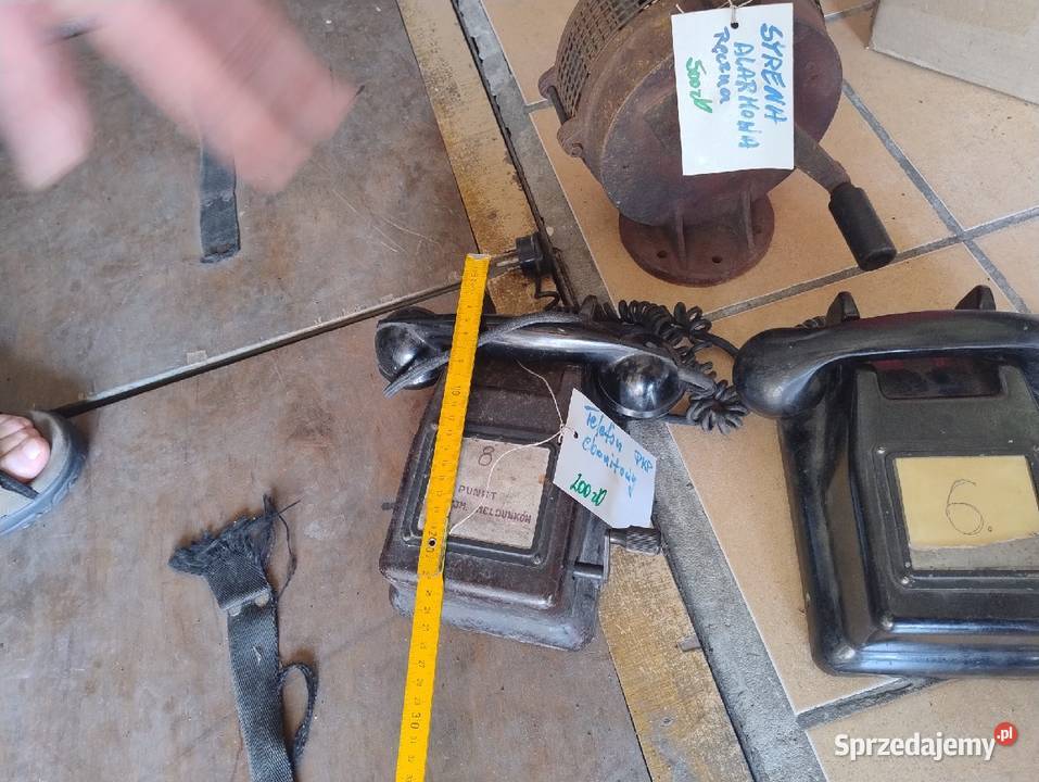 SPRAWNY Telefon ebonitowy RWT MB56B kręcony na Telefony przewodowe Krotoszyn